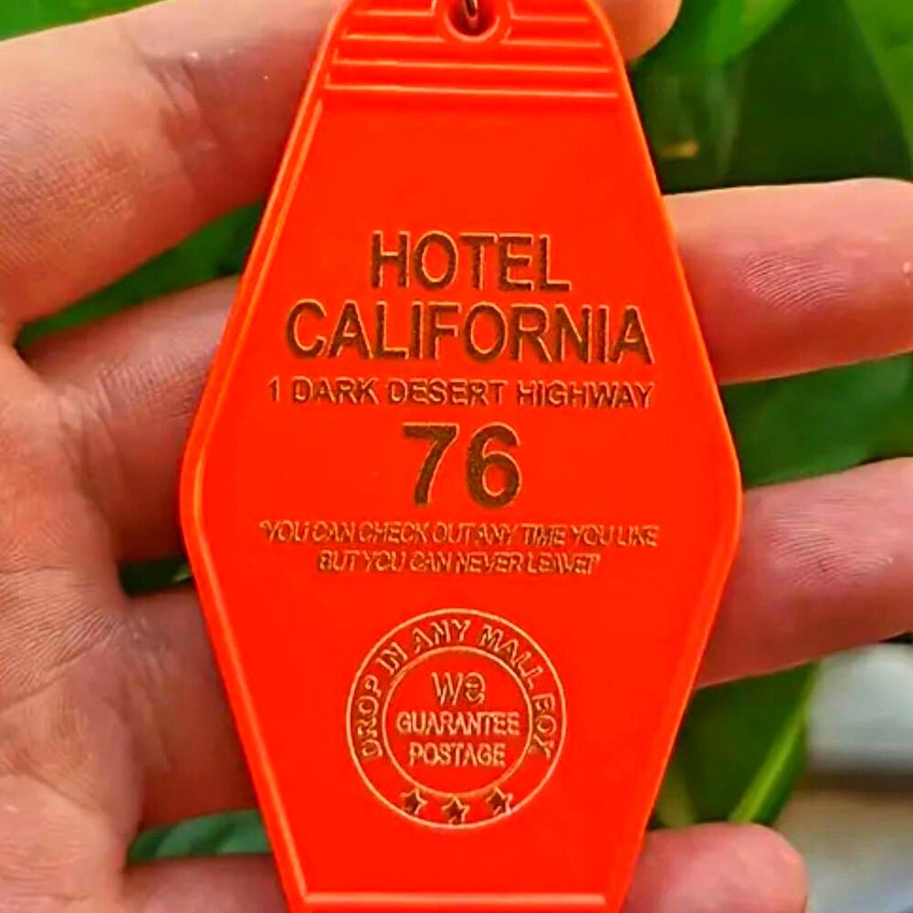 Hotel California Key Ring The Eagles Motel